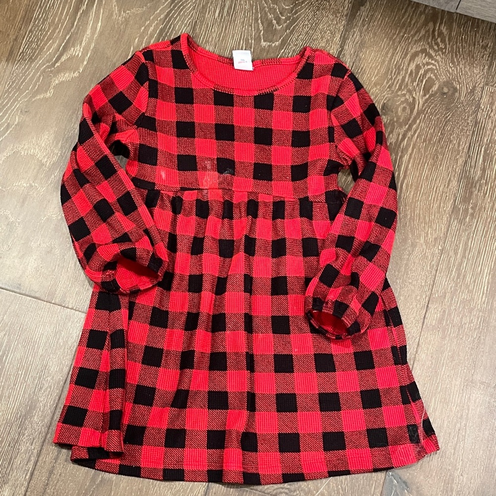 Old Navy Red and Black Plaid Kids Dress